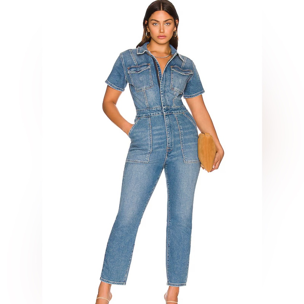 Good American Denim Fit for Success Jumpsuit, Medium (size 2 in Good American)